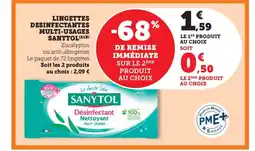 Bi1 SANYTOL Lingettes desinfectantes multi-usages offre