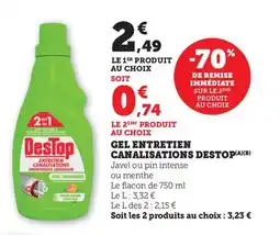 Bi1 DESTOP Gel entretien canalisations offre