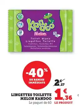 Bi1 KANDOO Lingettes toilette melon offre