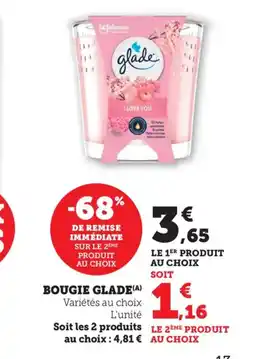 Bi1 GLADE Bougie offre