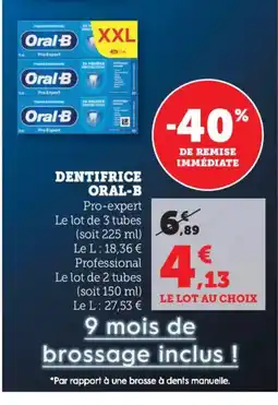 Bi1 ORAL B Dentifrice offre
