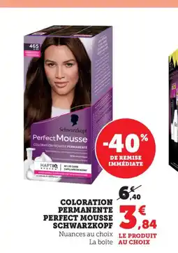 Bi1 SCHWARZKOPF Coloration mousse permanente perfect mousse offre