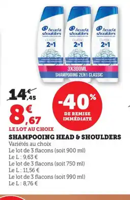 Bi1 HEAD & SHOULDERS Shampooing offre