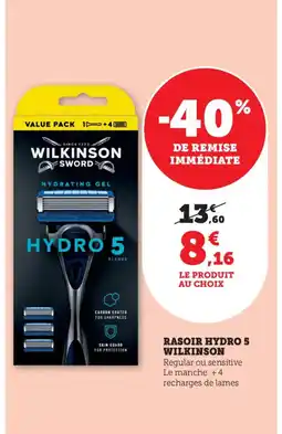Bi1 WILKINSON Rasoir hydro 5 offre
