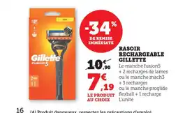 Bi1 GILLETTE Rasoir rechargeable offre