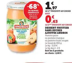 Bi1 ANDROS Dessert fruitier sans sucres -ajoutes offre
