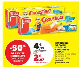 Bi1 FINDUS Batonnets de colin surgeles croustibat offre