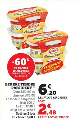 Bi1 PRESIDENT Beurre tendre offre