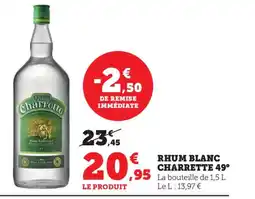 Bi1 CHARRETTE 49° Rhum blanc offre