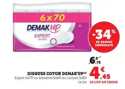 Bi1 DEMAK UP Disques coton offre
