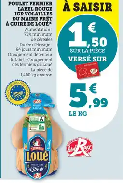 Bi1 Poulet fermier label rouge igp volailles du maine prêt à cuire de loué offre