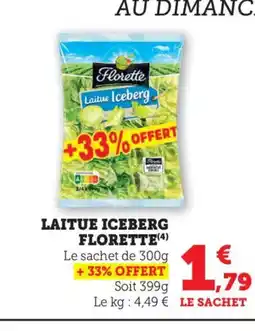 Bi1 FLORETTE Laitue iceberg offre