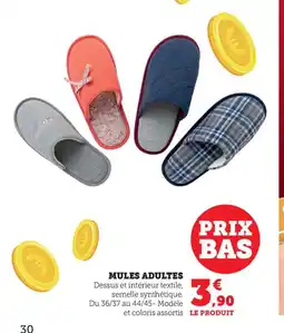 Bi1 Mules adultes offre