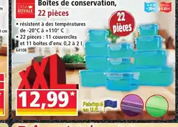 Norma CASA ROYALE Boîtes de conservation, offre