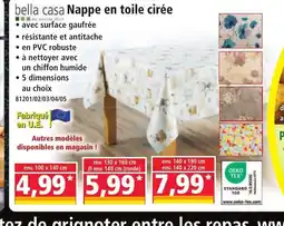 Norma BELLA CASA Nappe en toile cirée offre