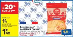 Carrefour Market Emmental râpé carrefour classic offre