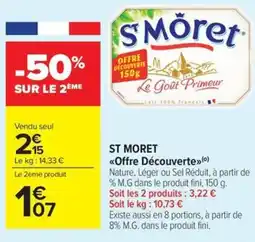 Carrefour Market St moret offre découverte offre