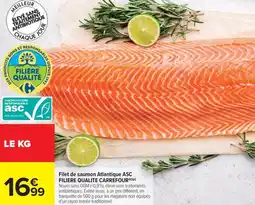 Carrefour Market Filet de saumon atlantique asc filiere qualite carrefour offre