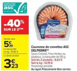 Carrefour Market Couronne de crevettes asc delpierre offre