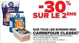 Carrefour Market SUR TOUS LES SURIMIS MSC CARREFOUR CLASSIC offre