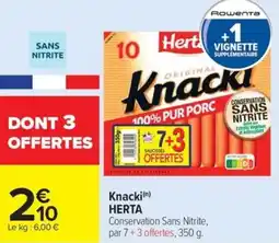 Carrefour Market Knacki herta offre