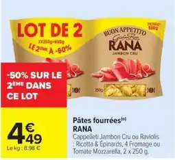 Carrefour Market Pâtes fourrées rana offre