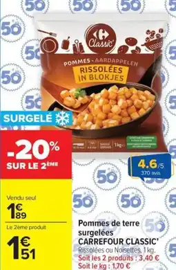 Carrefour Market Pommes de surgelées carrefour classic offre