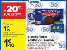 Carrefour Market Brownie pocket carrefour classic offre