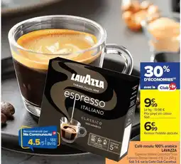 Carrefour Market Café moulu 100% arabica lavazza offre