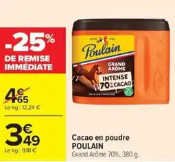 Carrefour Market Cacao en poudre poulain offre