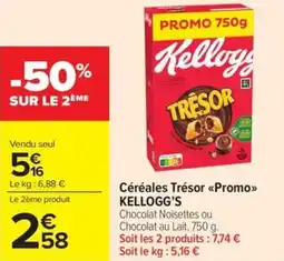 Carrefour Market Céréales trésor promo kellogg's offre