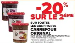 Carrefour Market SUR TOUTES LES CONFITURES CARREFOUR ORIGINAL offre