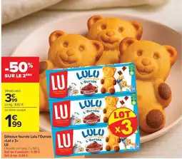 Carrefour Market Gâteaux fourrés lulu l'ourson lu offre