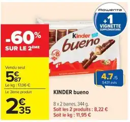 Carrefour Market Kinder bueno offre