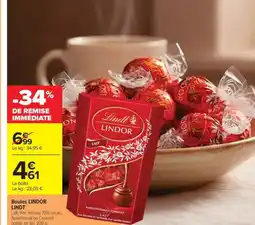 Carrefour Market Boules lindor lindt offre