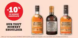 Super U Sur tout monkey shoulder offre