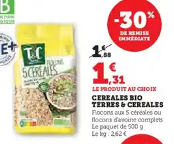 Super U Cereales bio terres & cereales offre