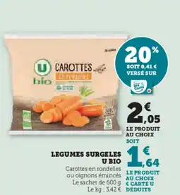 Super U Legumes surgeles u bio offre
