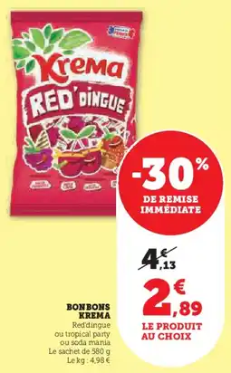 Super U Bonbons krema offre