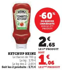 Super U Ketchup heinz offre