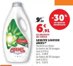 Super U Lessive liquide ariel offre
