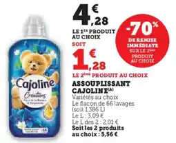 Super U Assouplissant cajoline offre
