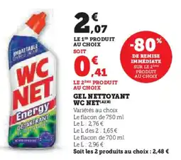 Super U Gel nettoyant wc net offre