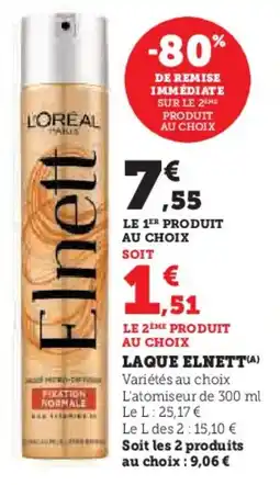 Super U Laque elnett offre
