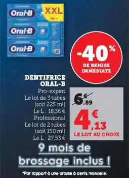 Super U Dentifrice oral-b offre