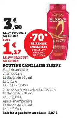 Super U Routine capillaire elseve offre