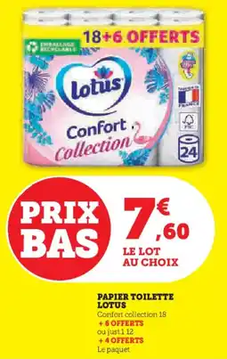 Super U Papier toilette lotus offre