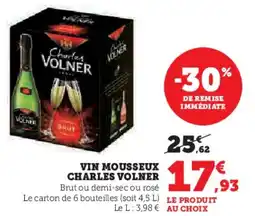Super U Vin mousseux charles volner offre
