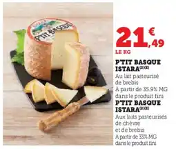 Super U P'tit basque istara offre