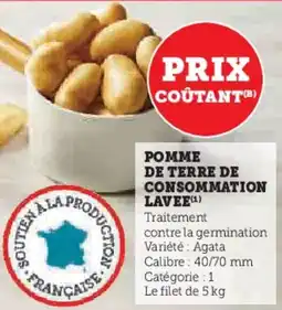 Super U Pomme de terre de consommation lavee offre